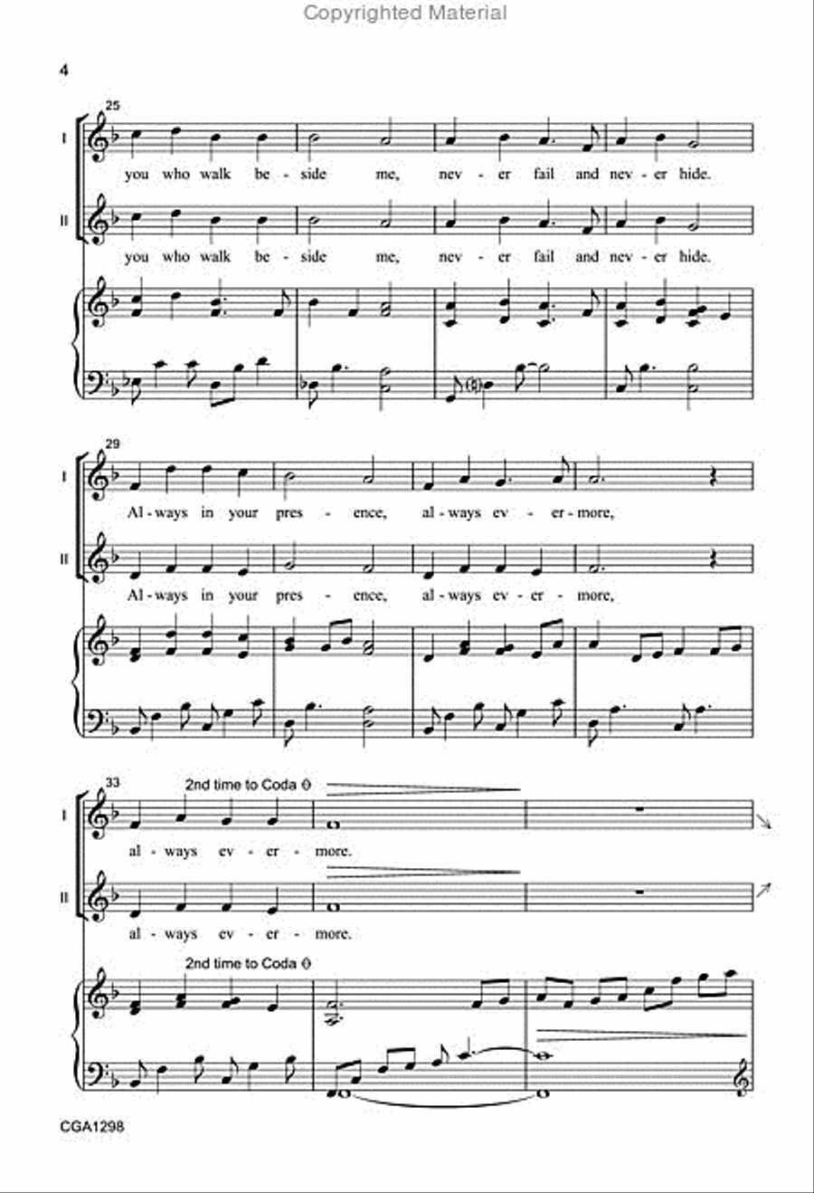 Always in Your Presence 2-Part scores gallery preview page 4