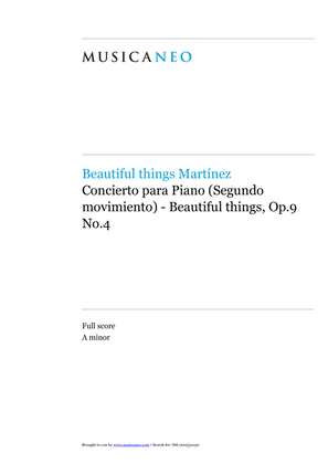 Book cover for Concierto para Piano(Segundo movimiento)-Beautiful things Op.9 No.4