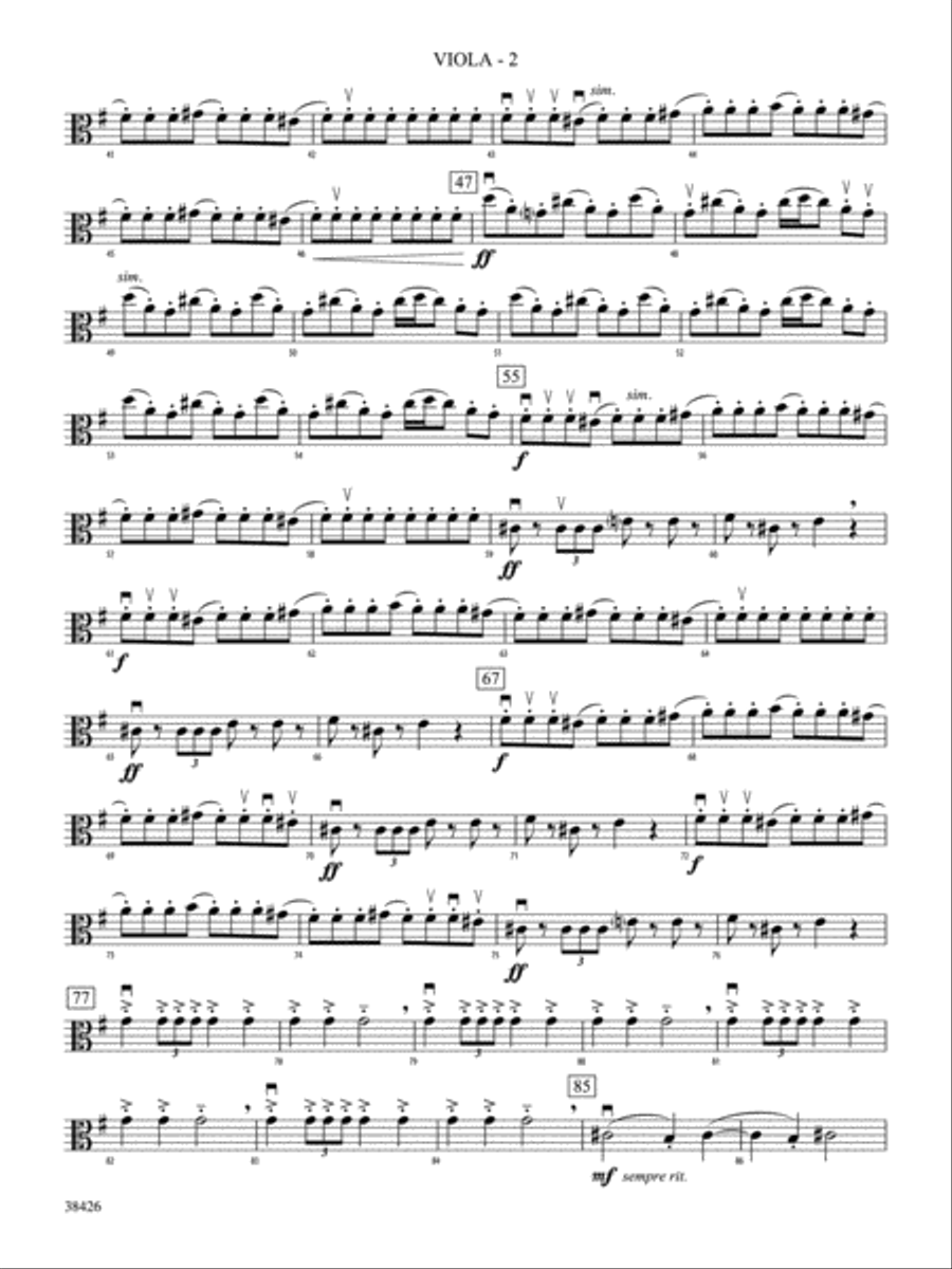 A Mad Russian's Christmas: Viola String Orchestra scores gallery preview page 2