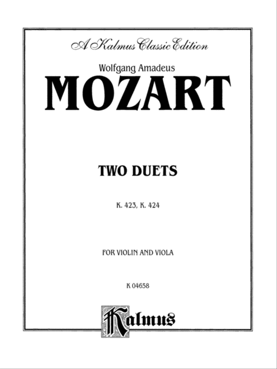 Two Duets, K. 423, K. 424