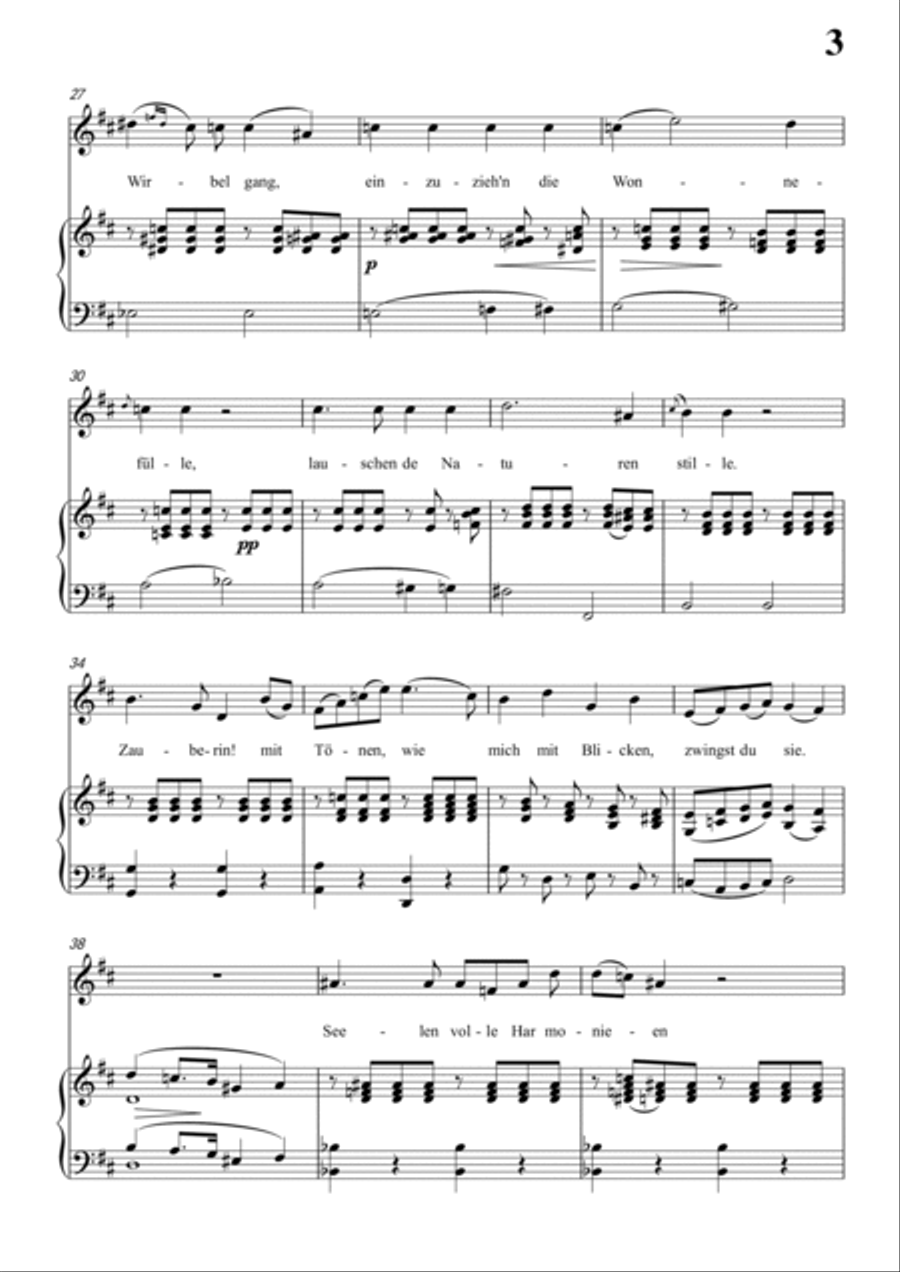 Schubert-Laura am Klavier(Laura at the Piano),D.388 in D for Vocal and Pno Voice scores gallery preview page 4