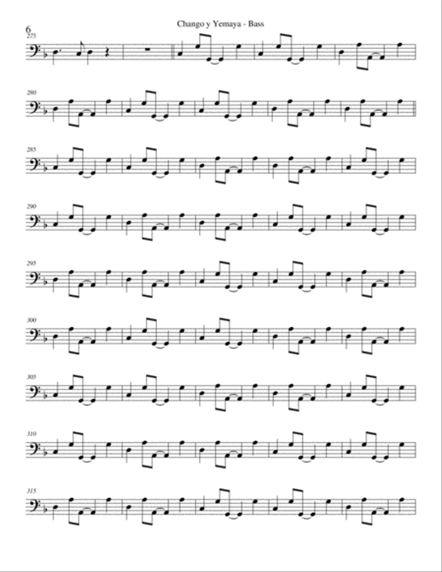 Changó y Yemayá Jazz Ensemble scores gallery preview page 6