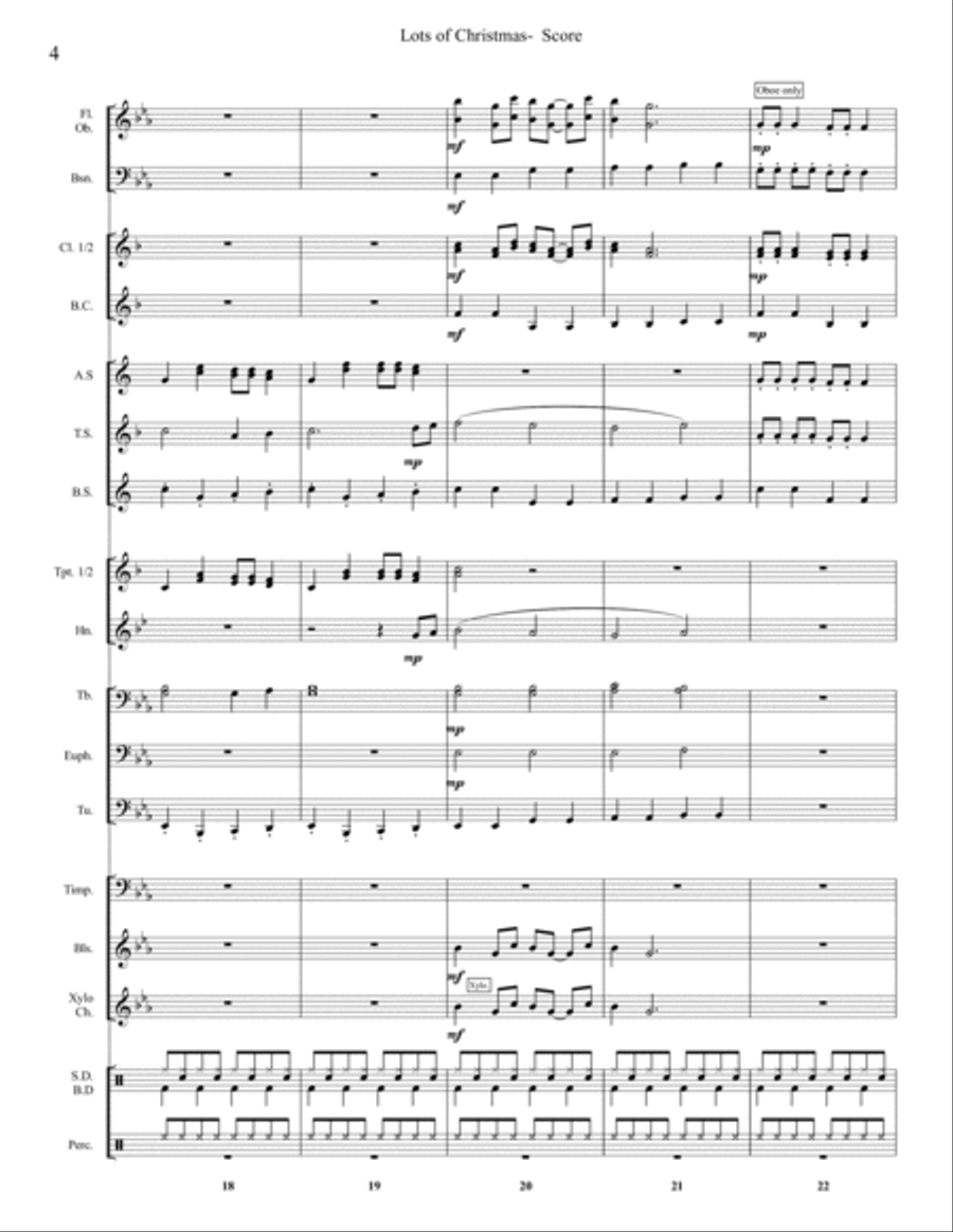 Lots Of Christmas - Band Concert Band scores gallery preview page 6
