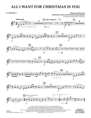 All I Want For Christmas Is You (arr. Johnnie Vinson) - Bb Trumpet 1