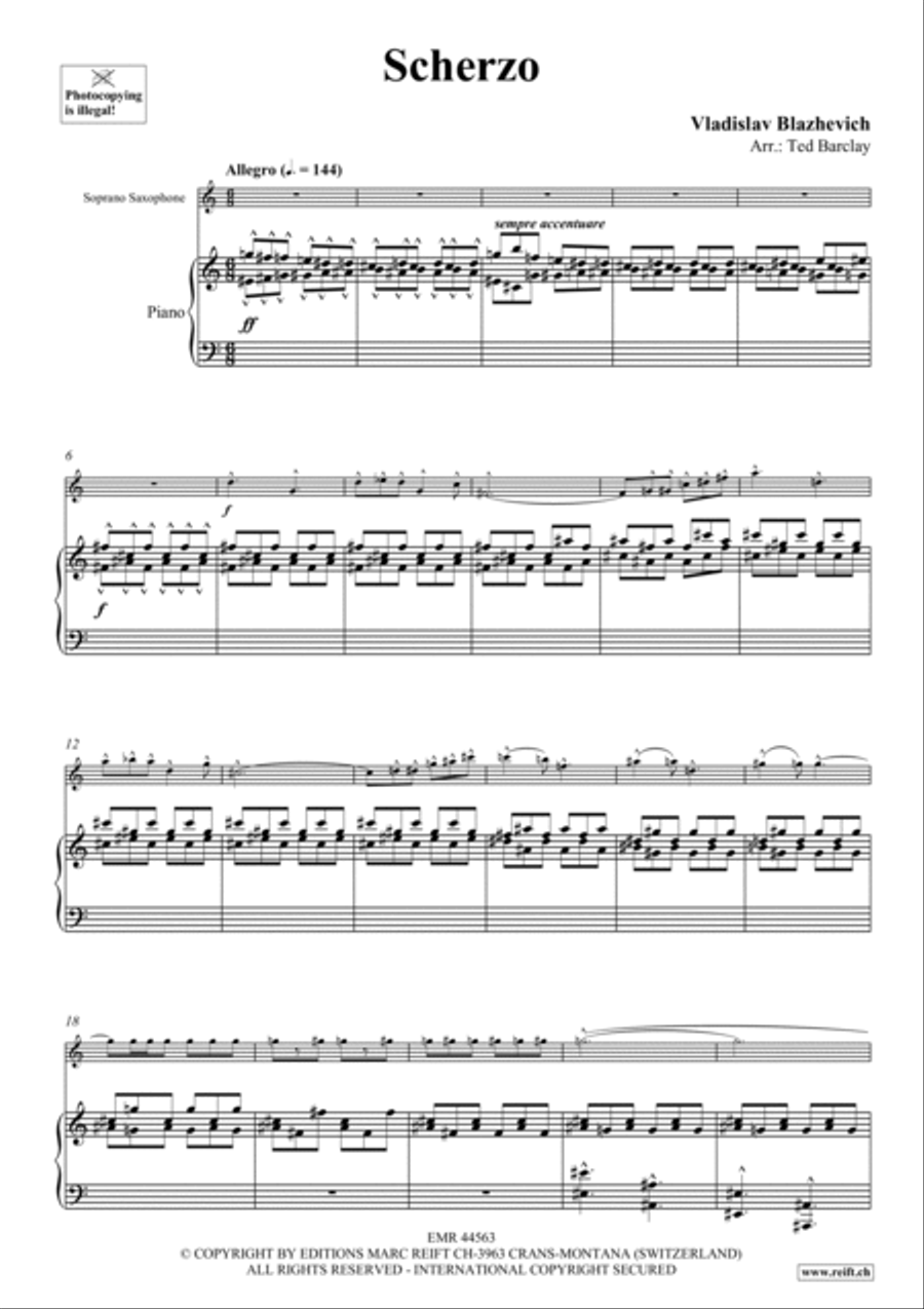 Scherzo Soprano Saxophone scores gallery preview page 5