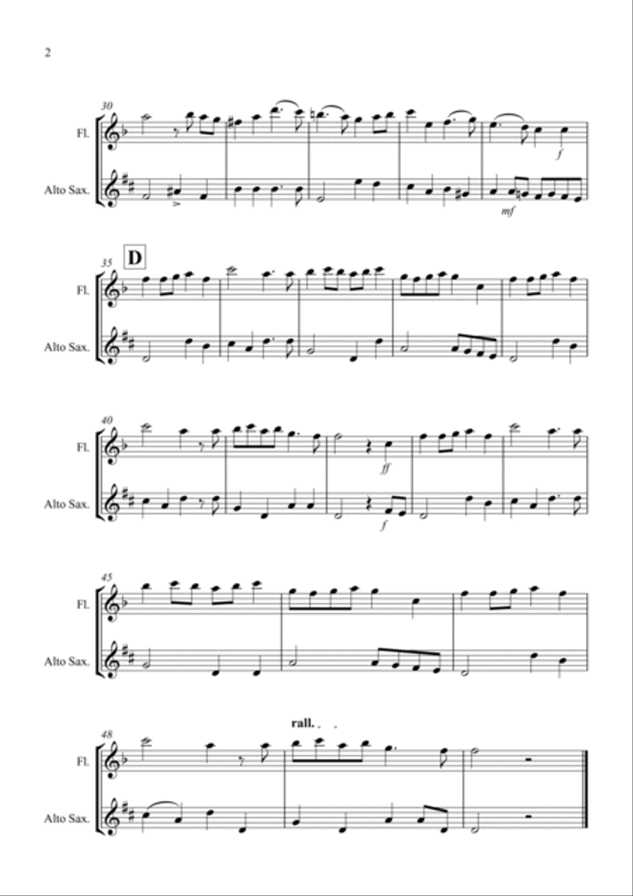 Prelude from Te Deum for Flute and Alto Saxophone Duet Woodwind Duet scores gallery preview page 2