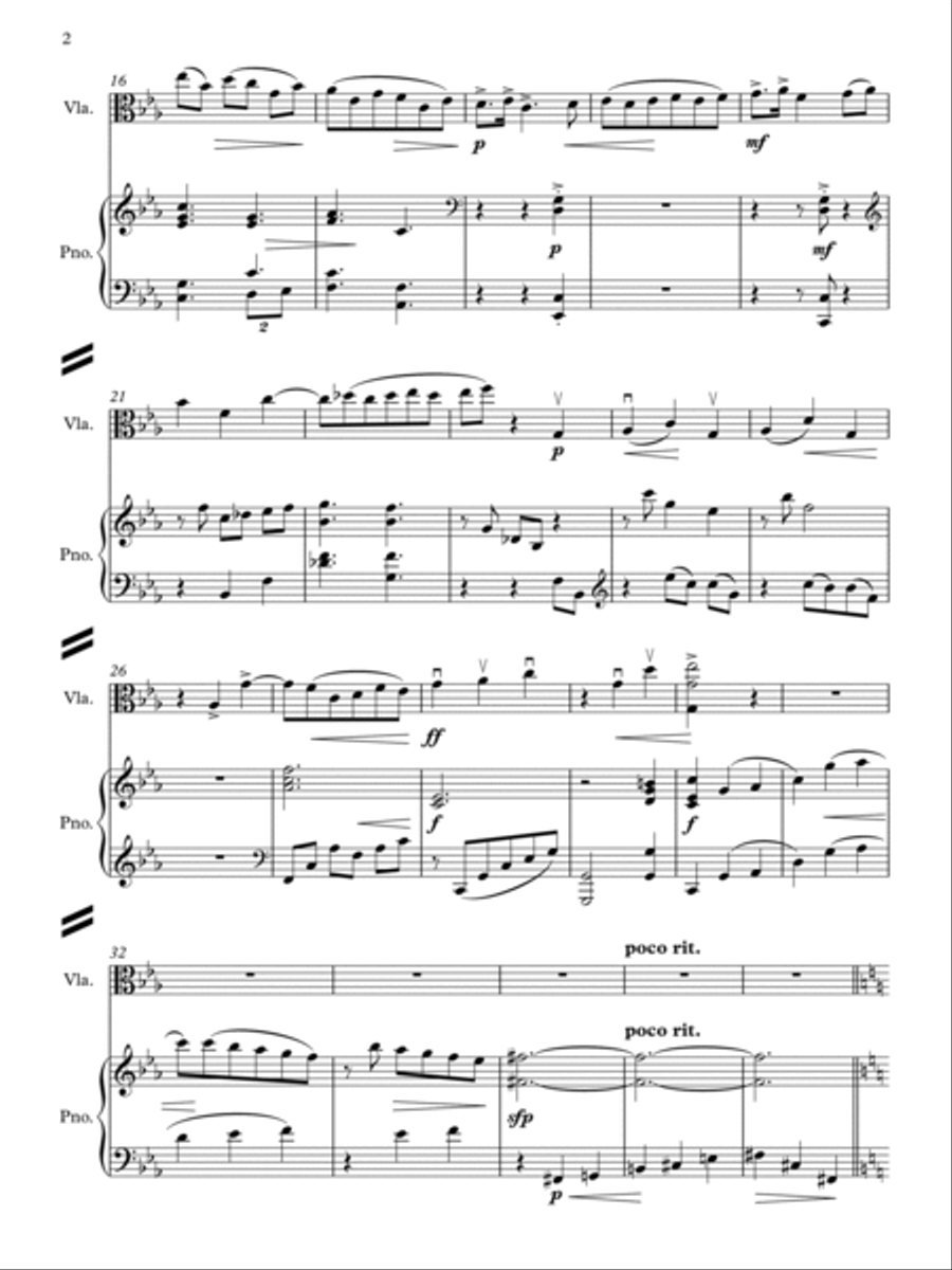 [Kay] Sonatine for Viola and Piano Piano scores gallery preview page 4
