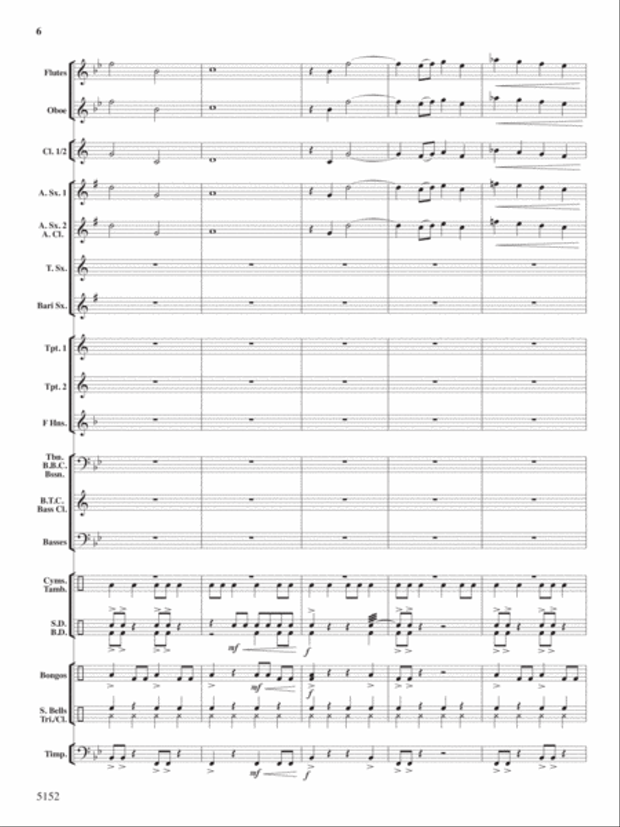 Aztec Celebration Concert Band scores gallery preview page 6