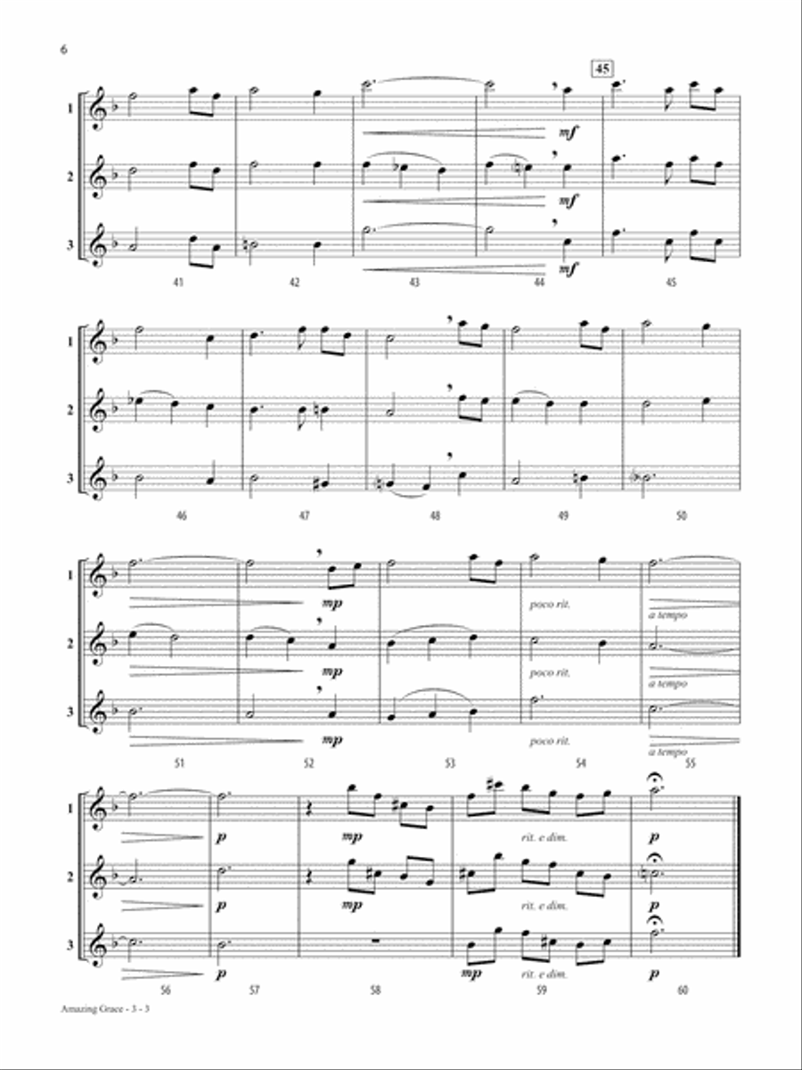 Solos, Duets & Trios for Winds: Patriotic Favorites (Alto Saxophone/Baritone Saxophone) Woodwind Trio scores gallery preview page 6