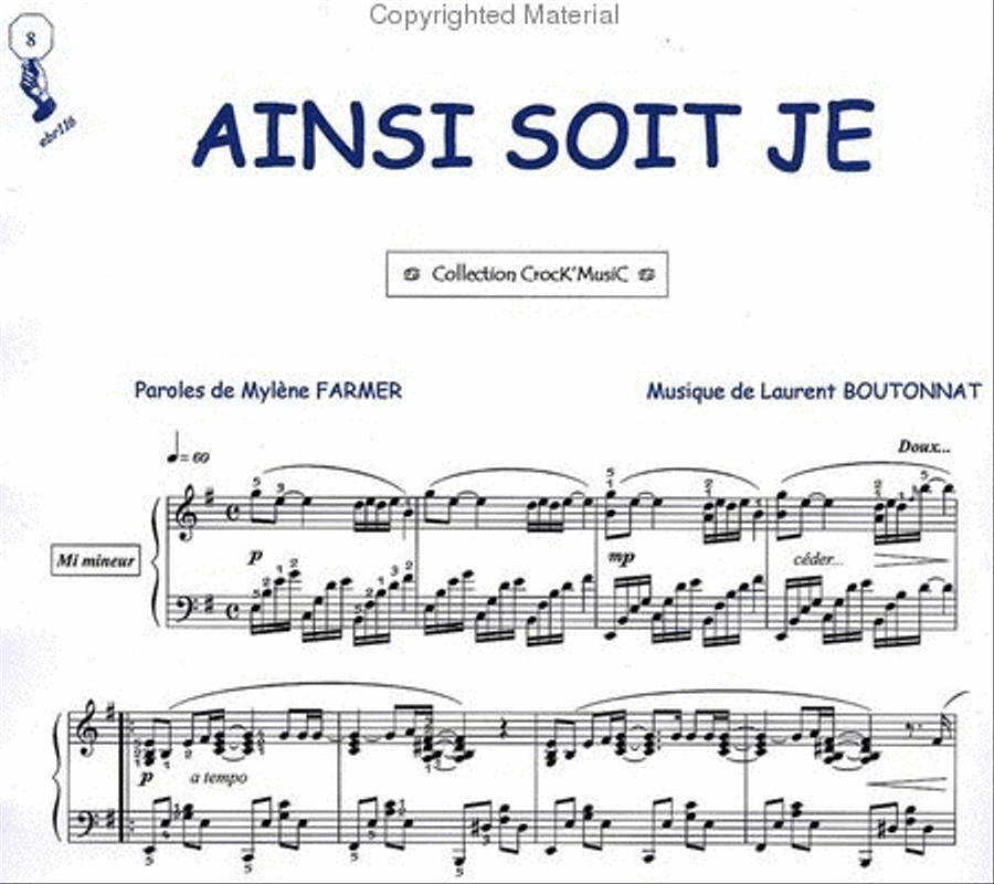 Ainsi soit je (Collection CrocK'MusiC) Piano Solo scores gallery preview page 2