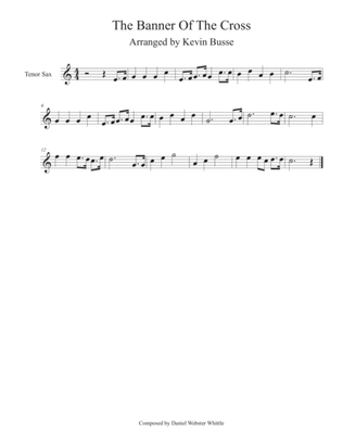 Book cover for The Banner Of The Cross (Easy key of C) - Tenor Sax