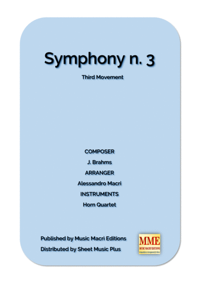 Symphony N. 3 Third Movement by J. Brahms image number null