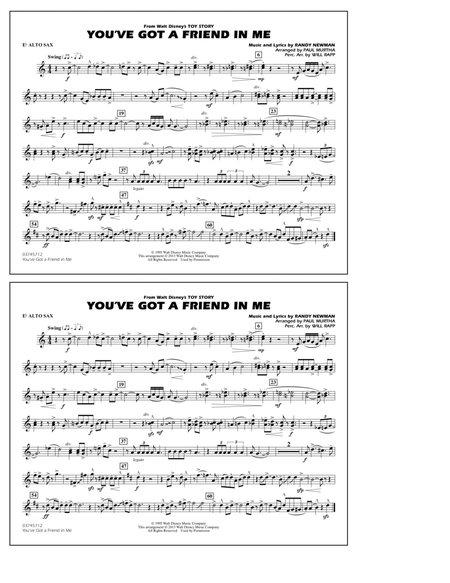 You've Got a Friend in Me (from Toy Story 2) (arr. Paul Murtha) - Eb Alto Sax
