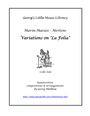 Book cover for M. Marin - Mertens: "La Folia" Variations - cello solo