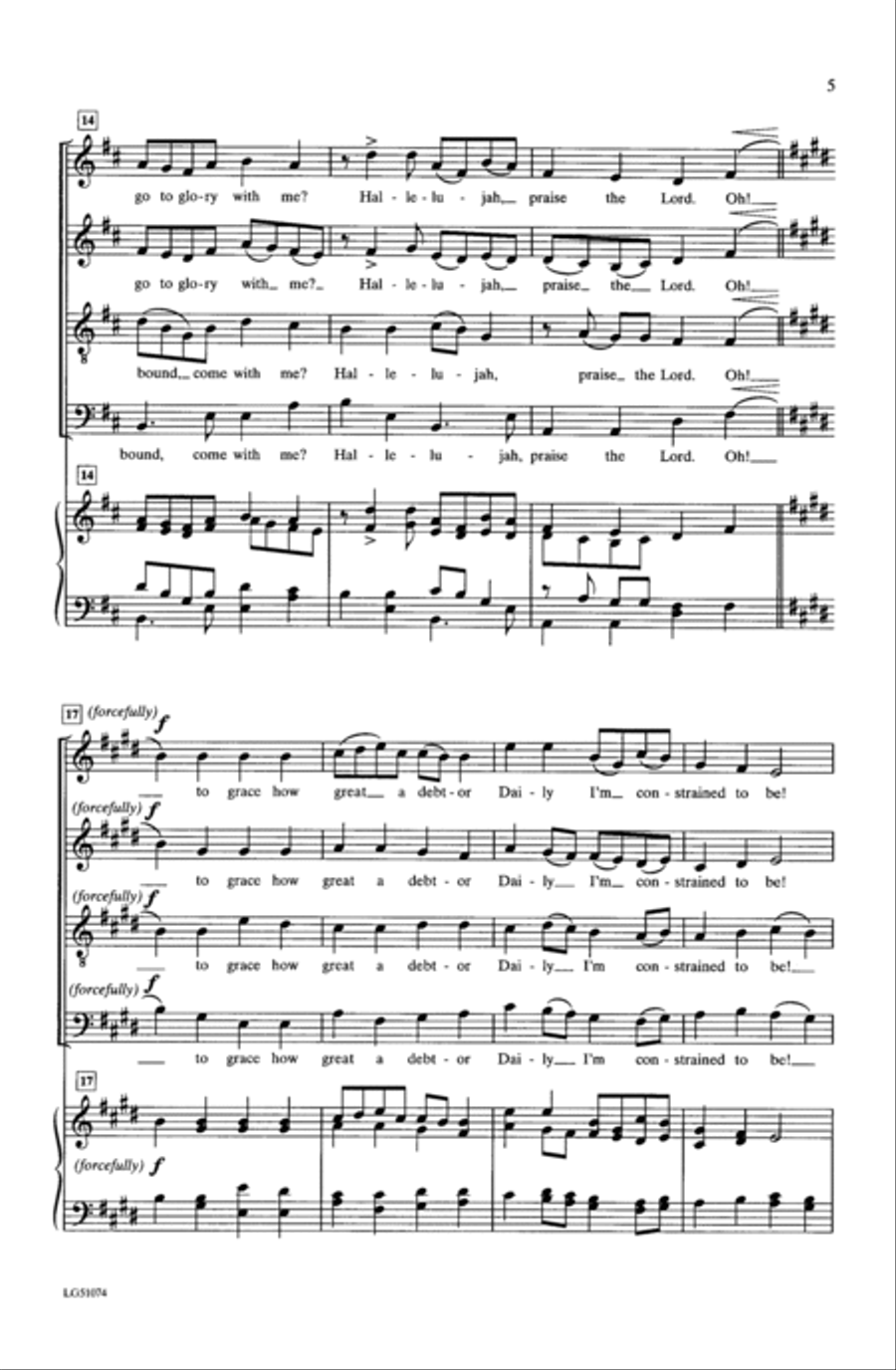 Come Thou Fount of Every Blessing 4-Part scores gallery preview page 14