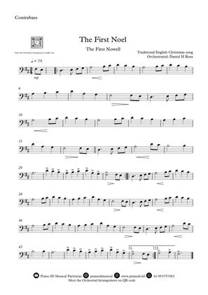 The First Noel - The First Nowell - Easy Christmas Carol - Contrabass