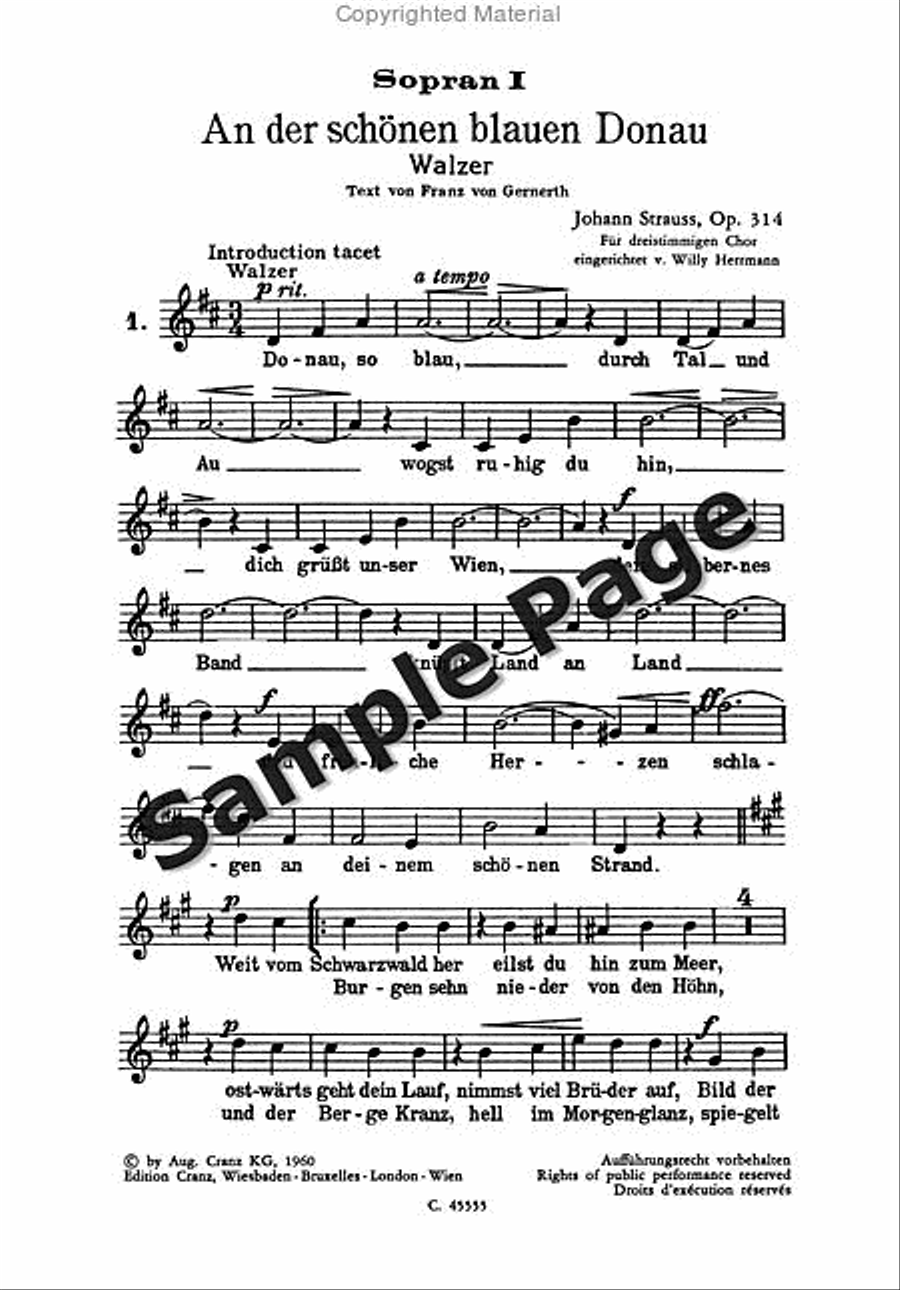 Strauss J Donauwalzer Op314 SMezA scores gallery preview page 2