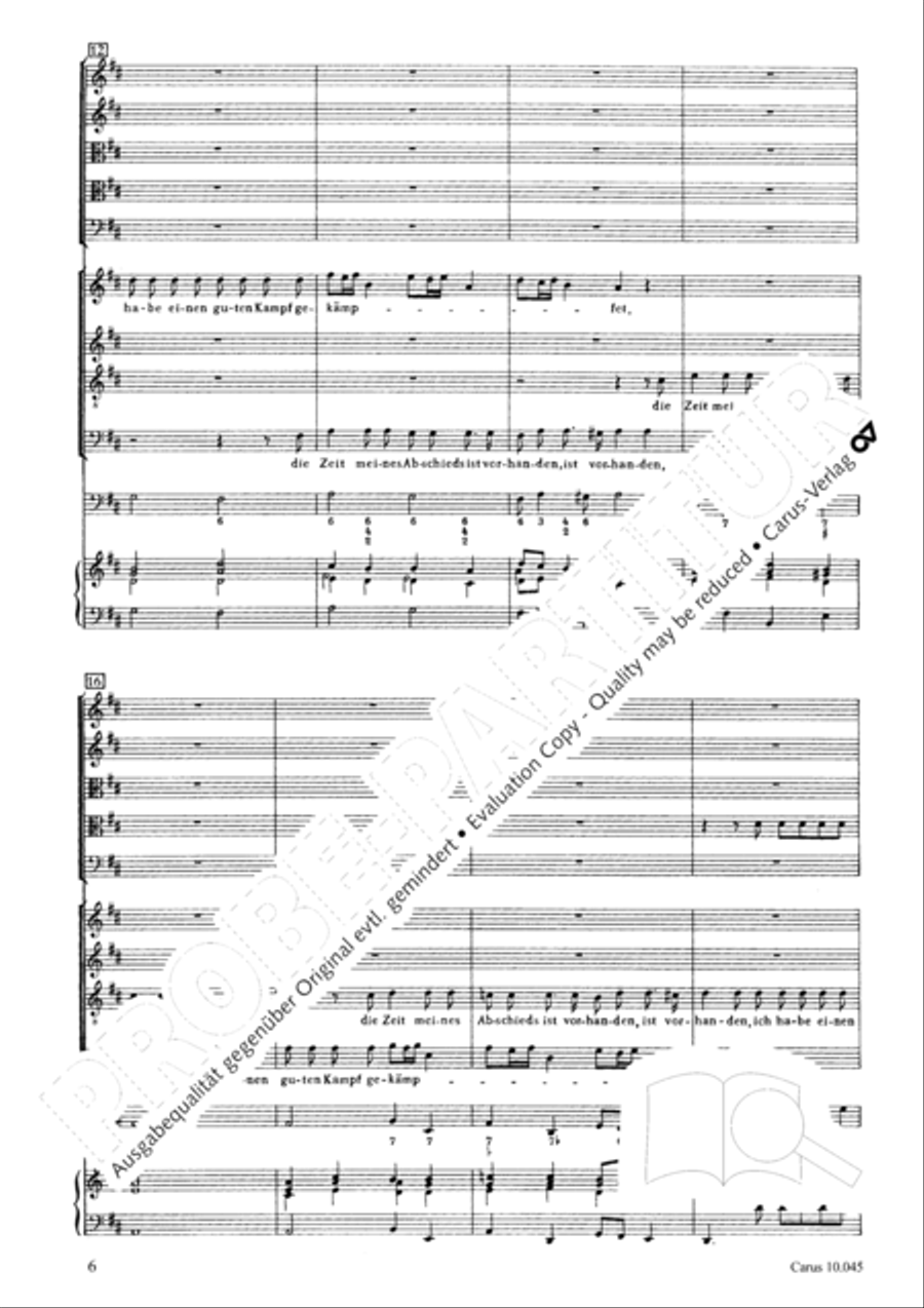 Die Zeit meines Abschieds ist vorhanden 4-Part scores gallery preview page 7