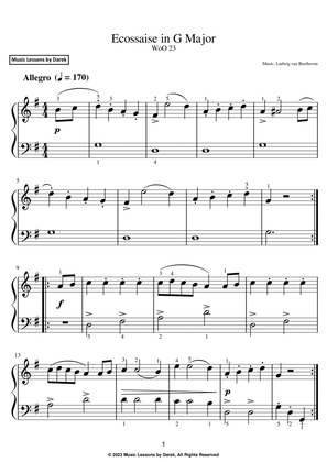 Ecossaise in G Major (EASY PIANO) WoO 23 [Ludwig van Beethoven]