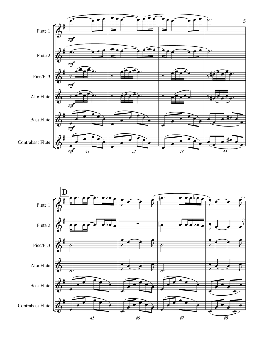 Nights In White Satin Woodwind Ensemble scores gallery preview page 5