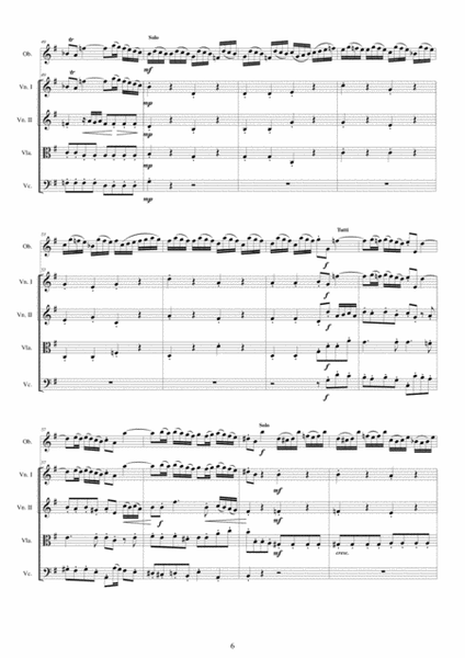 Brescianello - Concerto in E minor Op.1 No.7 for Oboe (or Flute) and String Quartet image number null