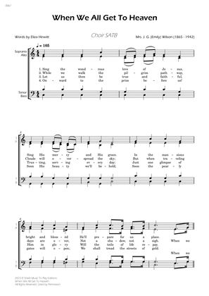 When We All Get To Heaven - Choir SATB