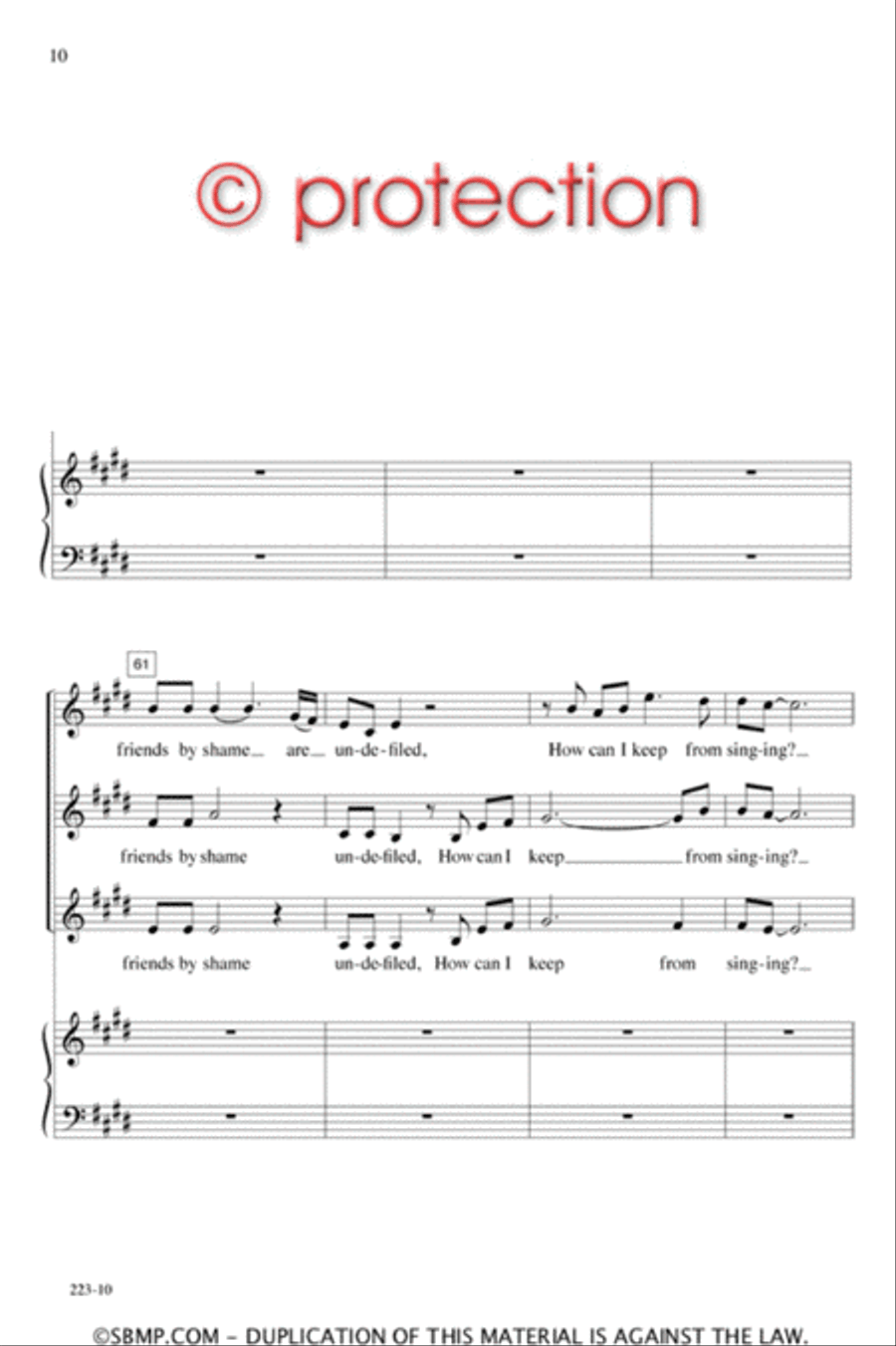 How Can I Keep from Singing - SSA Octavo SSA scores gallery preview page 10