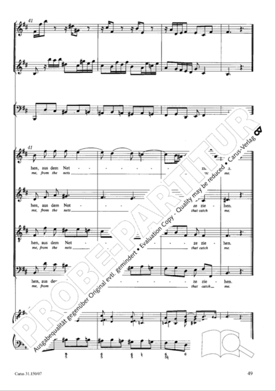 O my Lord, I long for thee (Nach dir, Herr, verlanget mich) 4-Part scores gallery preview page 50