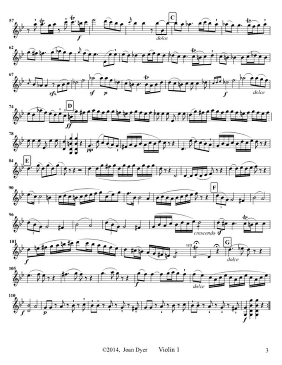 String Quartet in g minor, G.194, first violin