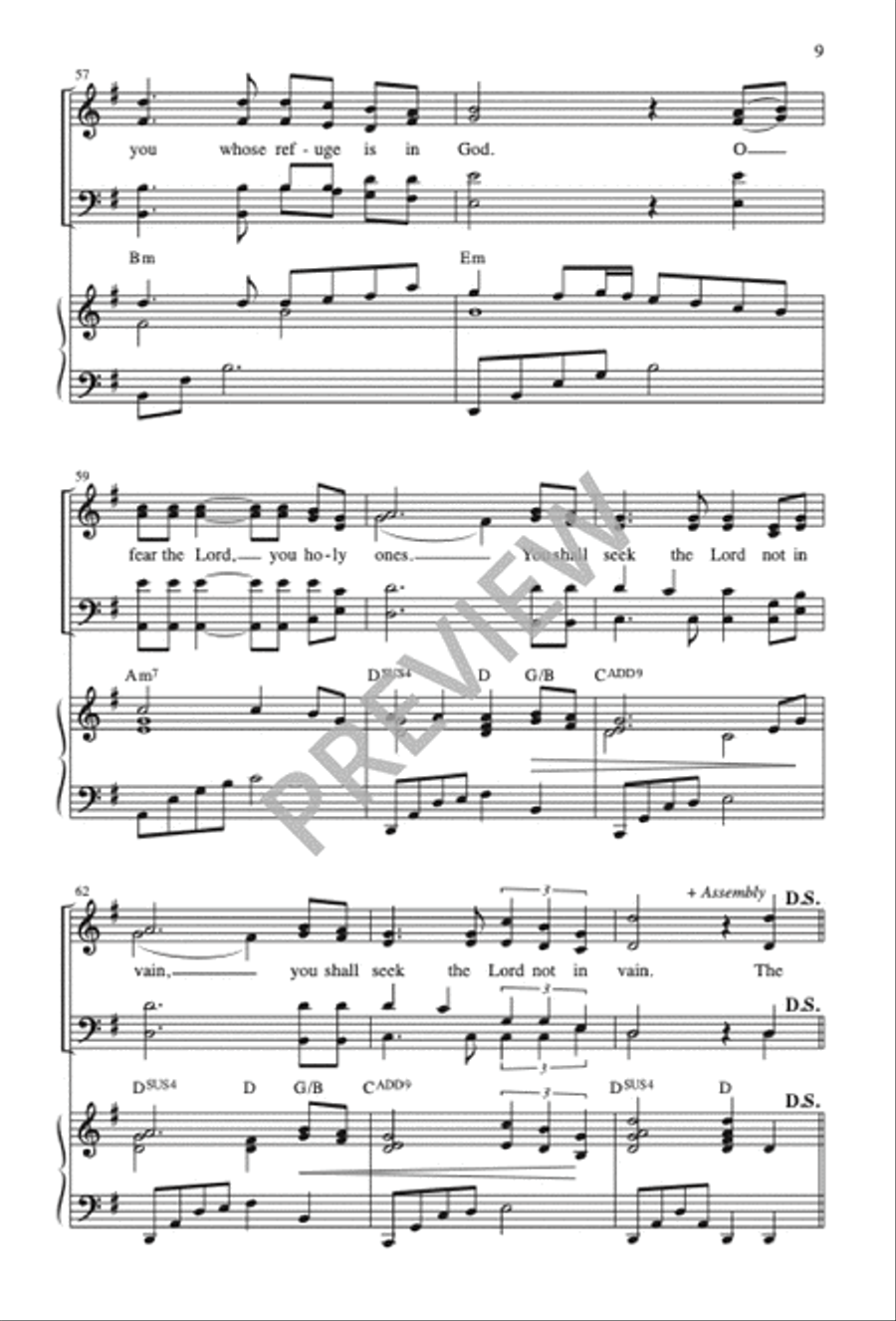 The Lord Hears the Cry of the Poor 4-Part scores gallery preview page 10