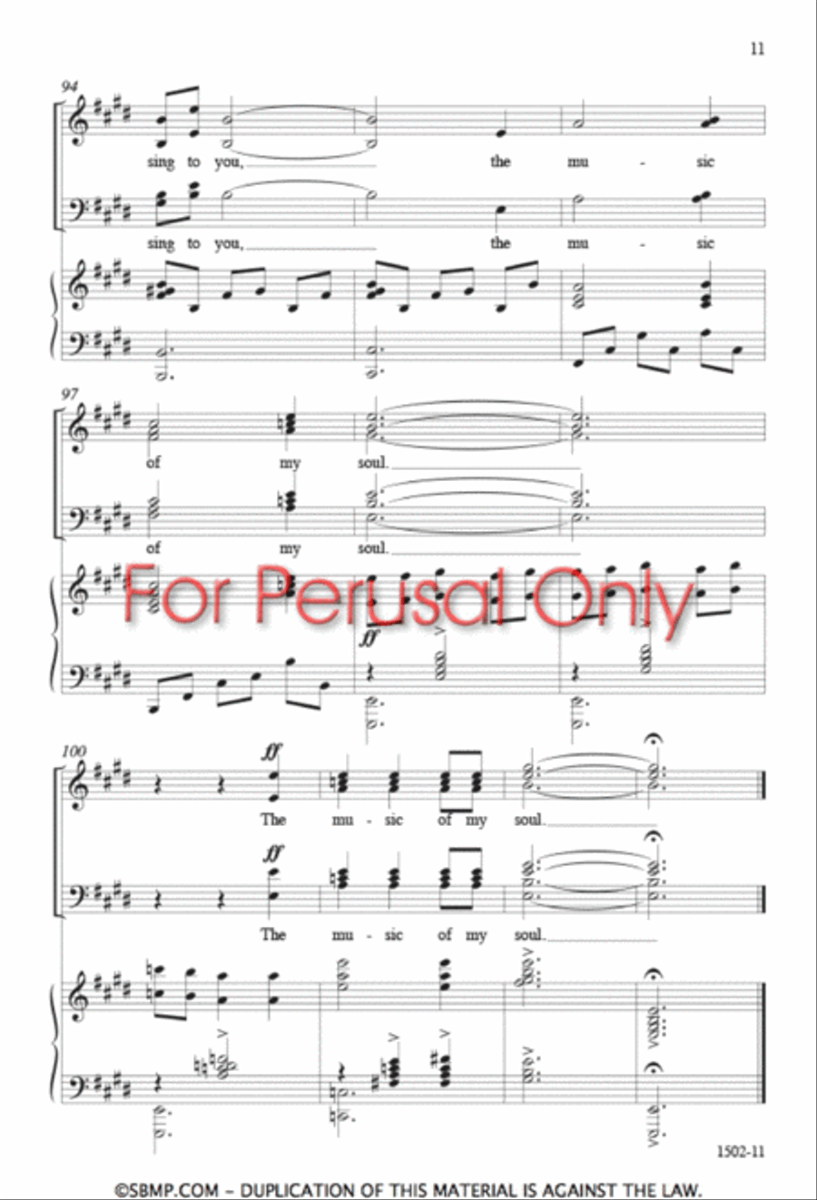 The Music of My Soul - SATB Octavo 4-Part scores gallery preview page 10