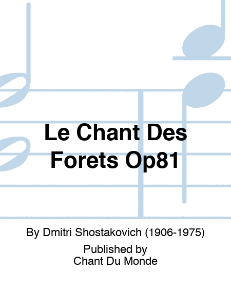 Le Chant Des Forets Op81  Sheet Music