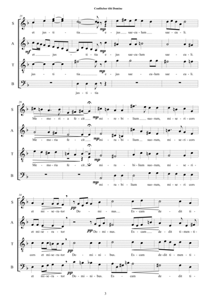 Confitebor tibi Domine - Motet for Choir SATB a cappella image number null