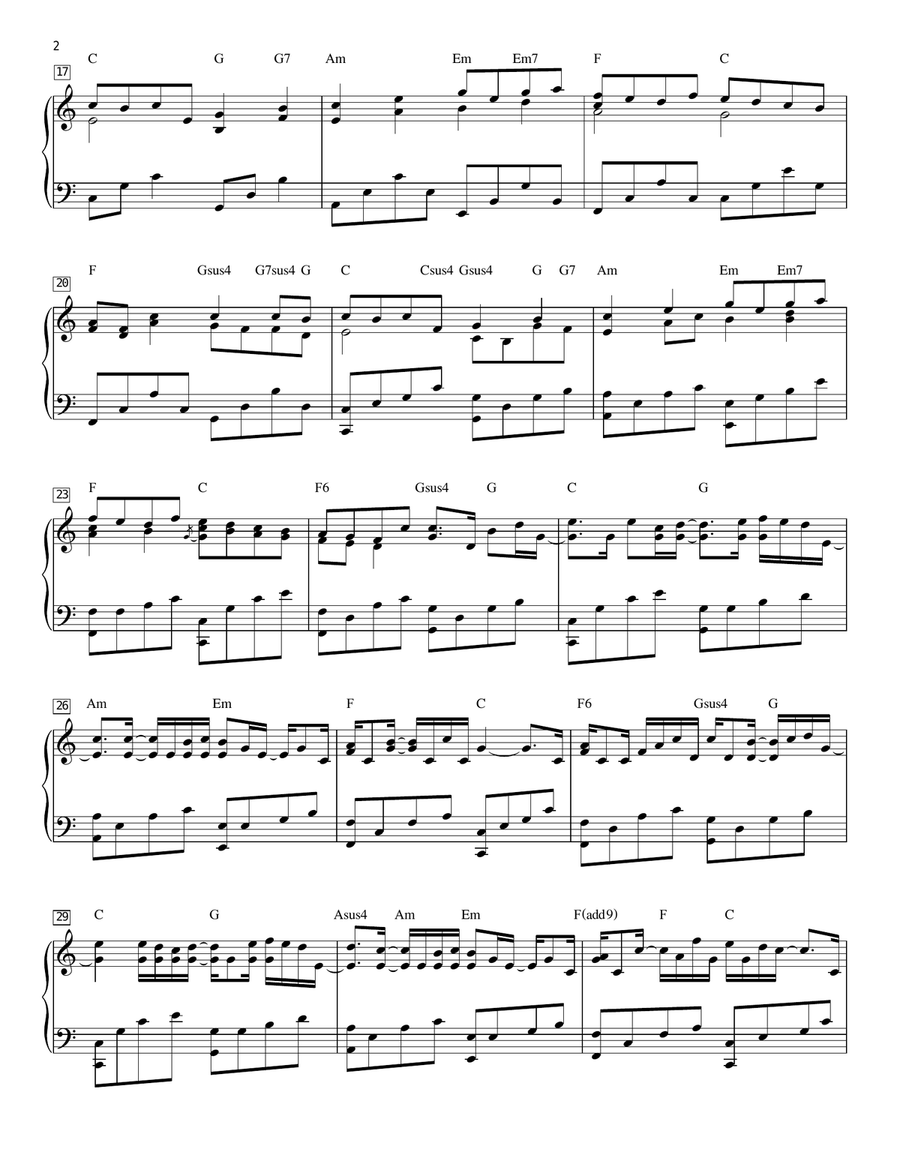 Variations On The Kanon By Pachelbel Piano Solo scores gallery preview page 2