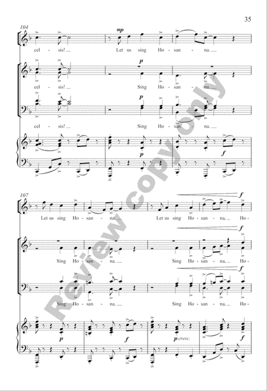 Three Gospel Choruses Divisi scores gallery preview page 54