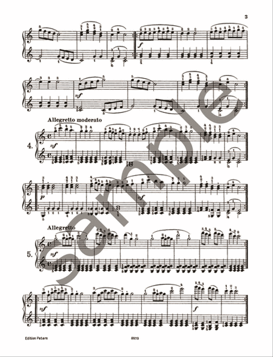 50 Beginner's Exercises Op. 481 Piano Method scores gallery preview page 3