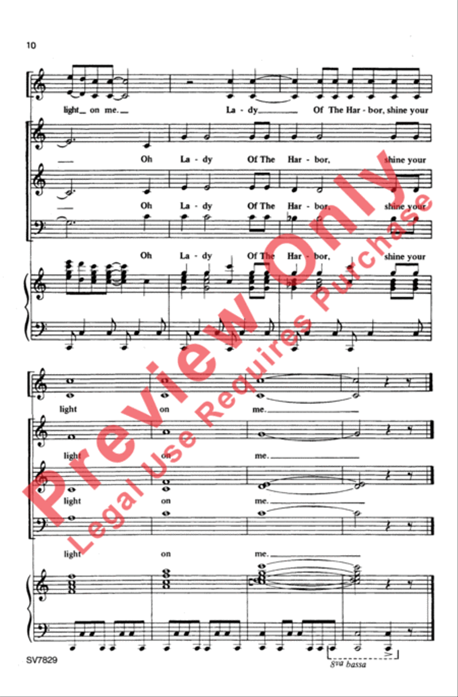 Lady of the Harbor 3-Part scores gallery preview page 9