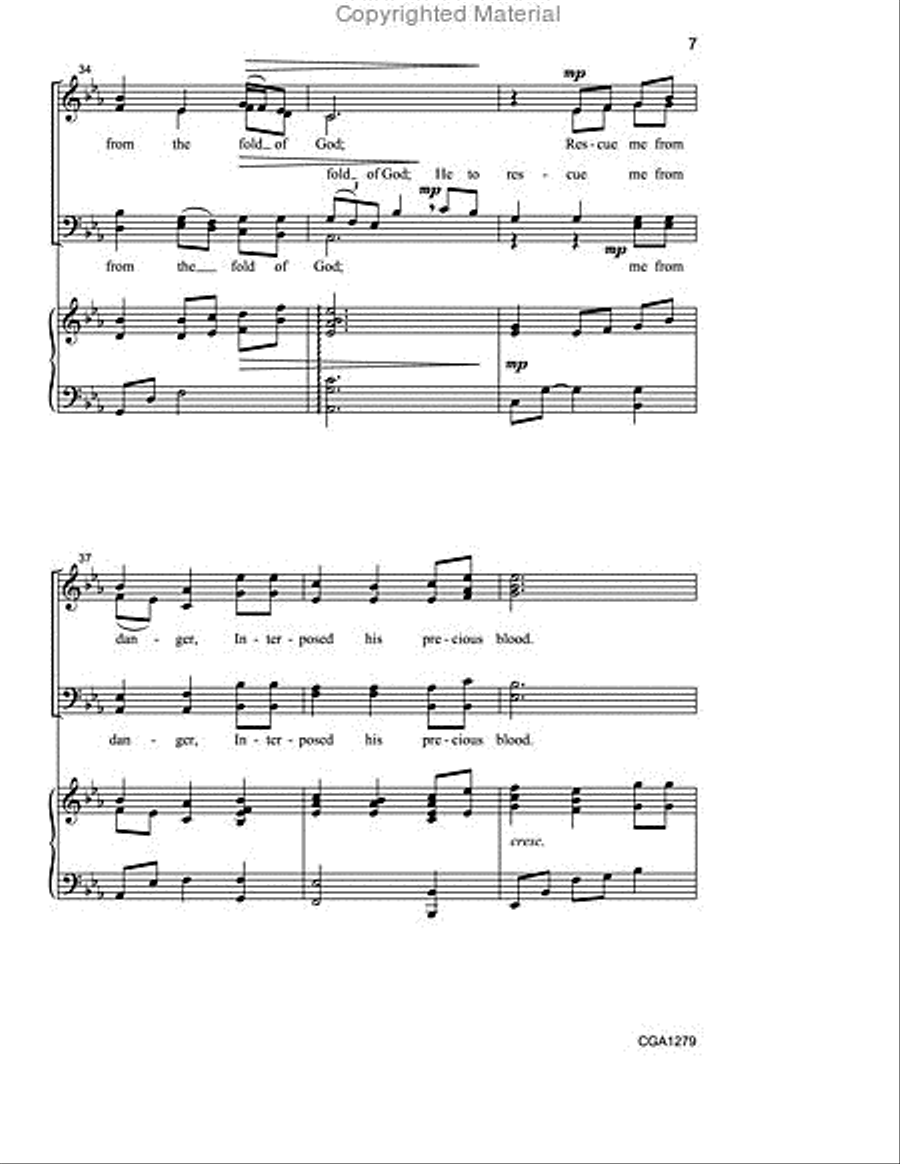 Come, Thou Fount of Every Blessing 4-Part scores gallery preview page 6
