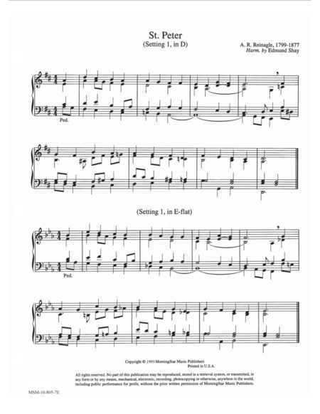 St. Peter (2 settings, both in D and E-flat) (Hymn Harmonization)