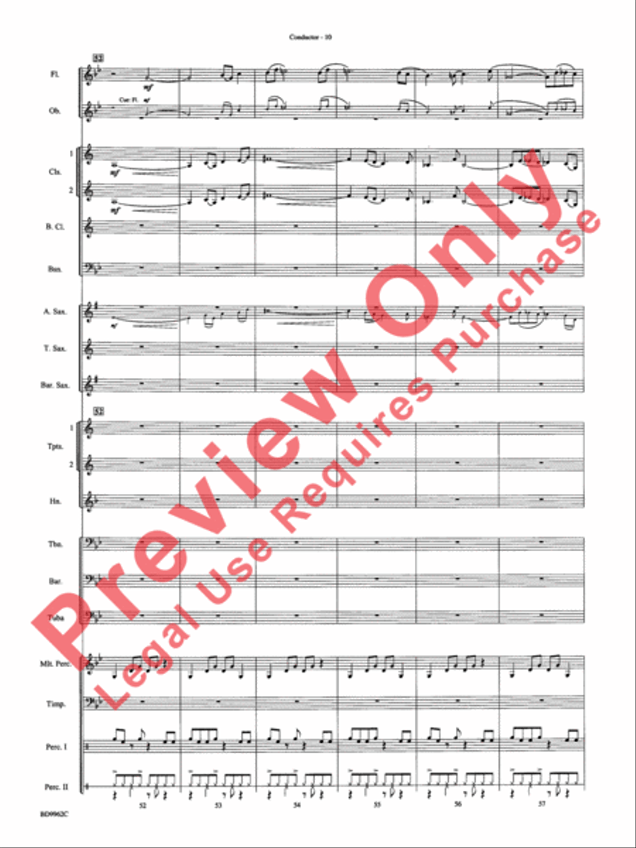 Rites of Tamburo Concert Band scores gallery preview page 13