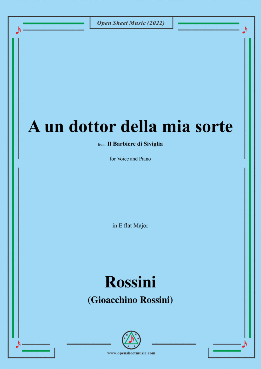 Rossini-A un dottor della mia sorte,from 'Il barbiere di Siviglia'(L'inutile precauzione) Voice scores gallery preview page 1