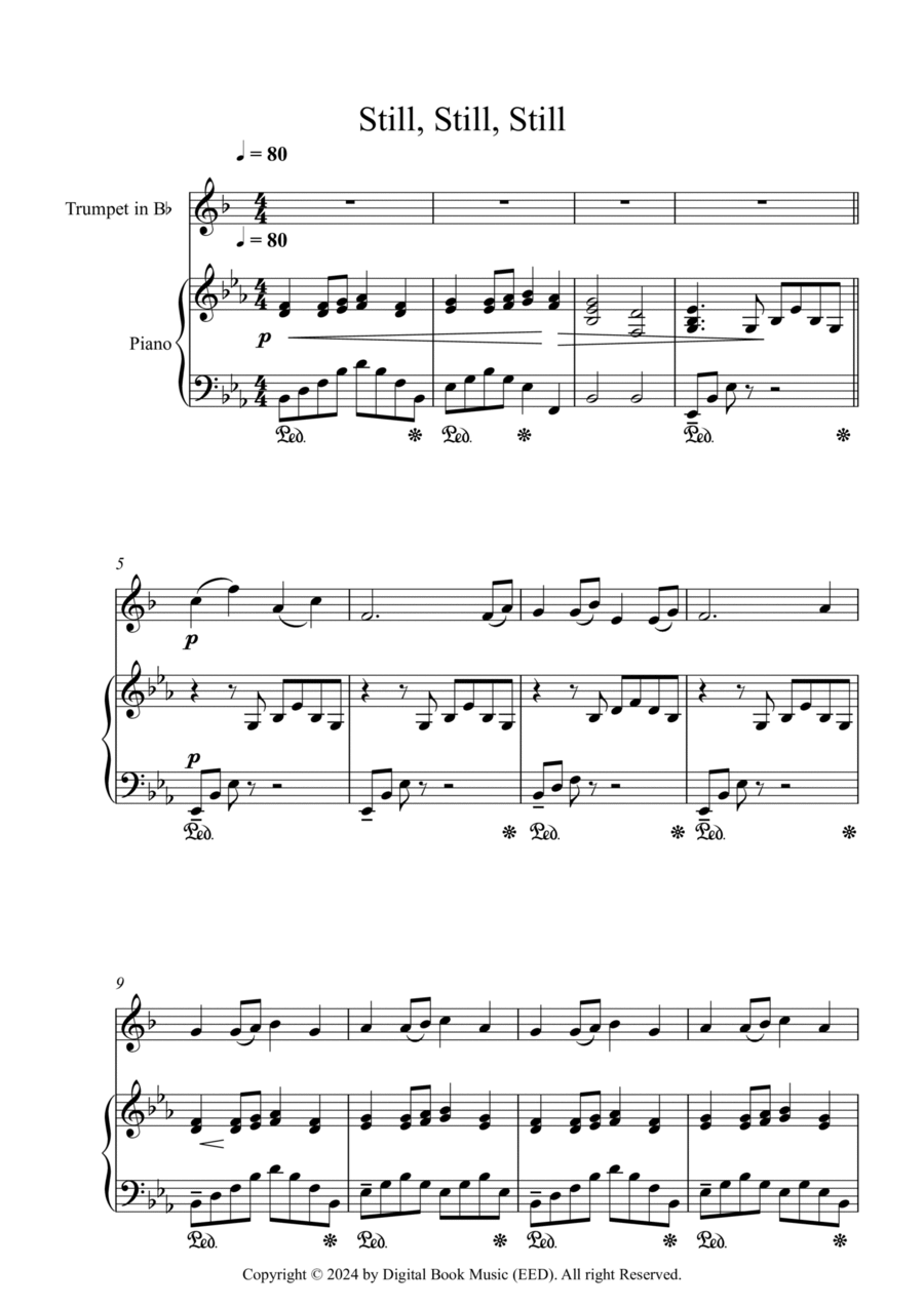 Still, Still, Still (Trumpet + Piano) B-Flat Trumpet scores gallery preview page 1