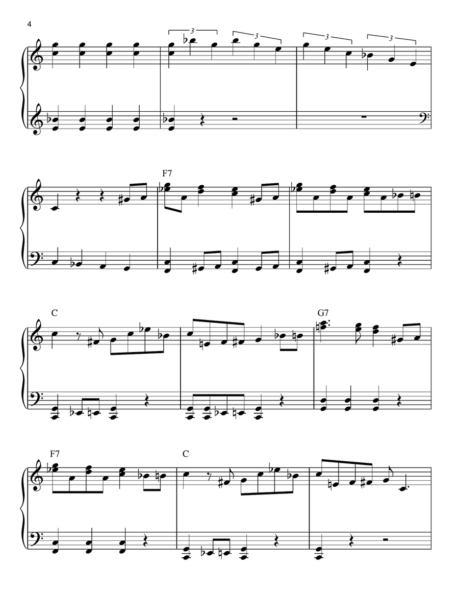 Boogie Woogie Stomp Easy Piano scores gallery preview page 4