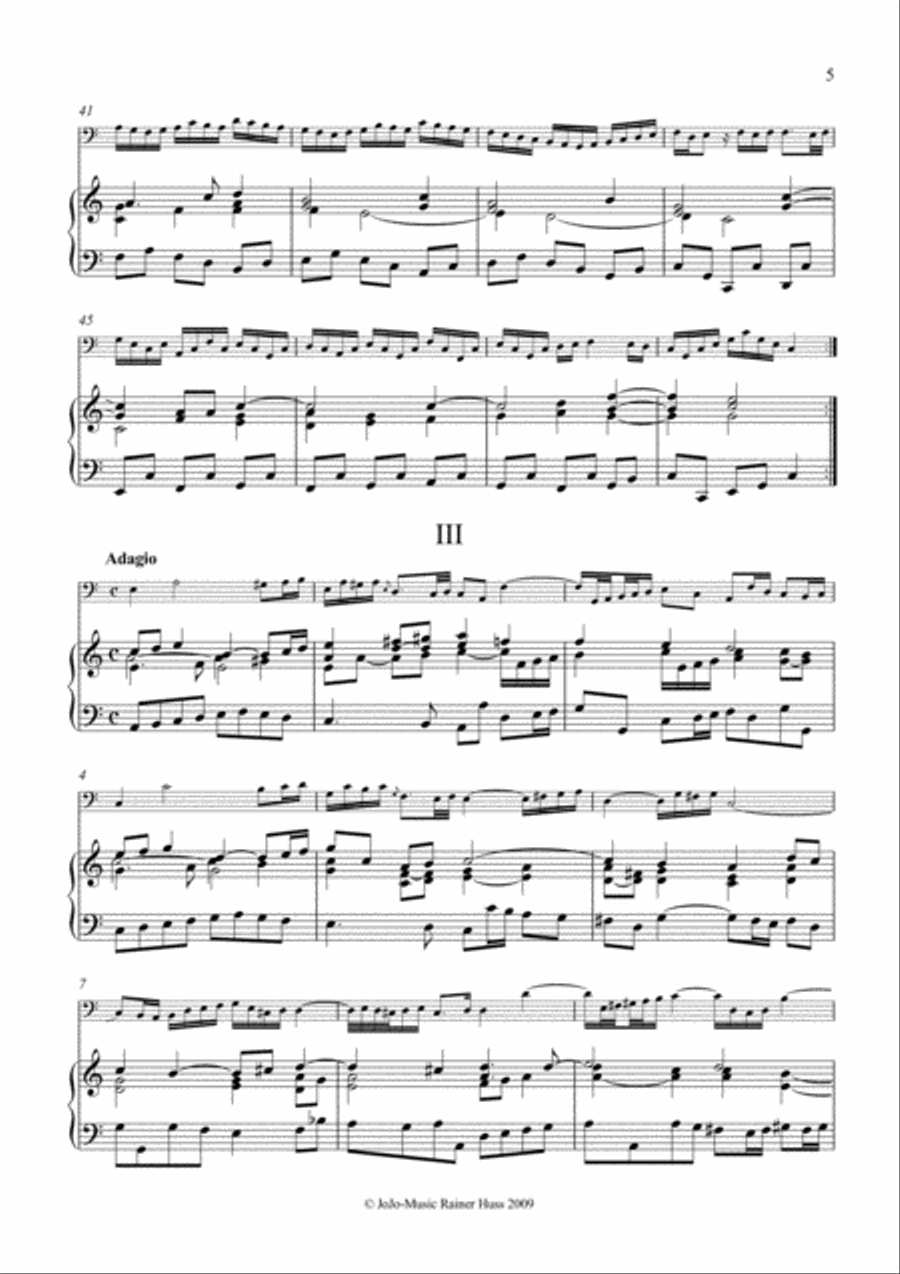 J.S.Bach Sonata in C, BWV 1033 Small Ensemble scores gallery preview page 6