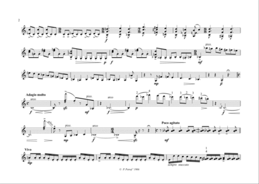 CAPRICIO for Violino Solo Violin Solo scores gallery preview page 2