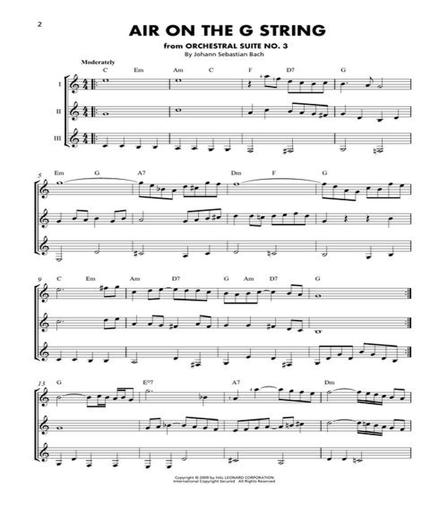 J.S. Bach – 15 Pieces Arranged for Three or More Guitarists Guitar Ensemble scores gallery preview page 4