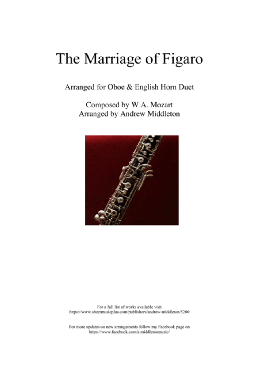 The Marriage of Figaro Overture for Oboe and English Horn Duet Woodwind Duet scores gallery preview page 1