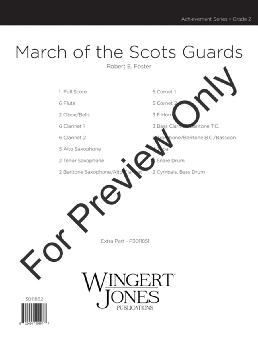 March Of The Scots Guards - Full Score