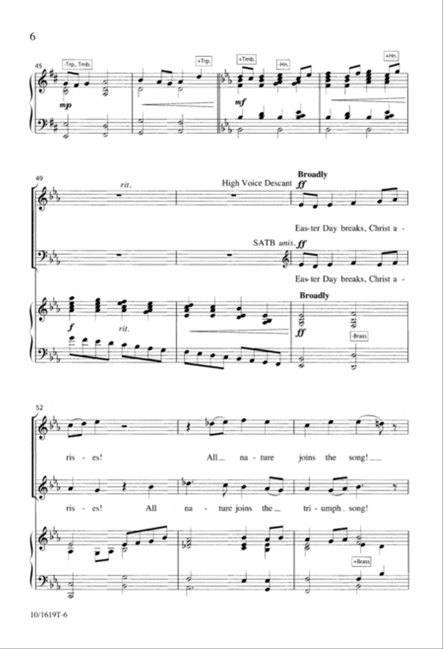 Easter Day Breaks, Christ Arises! 4-Part scores gallery preview page 6
