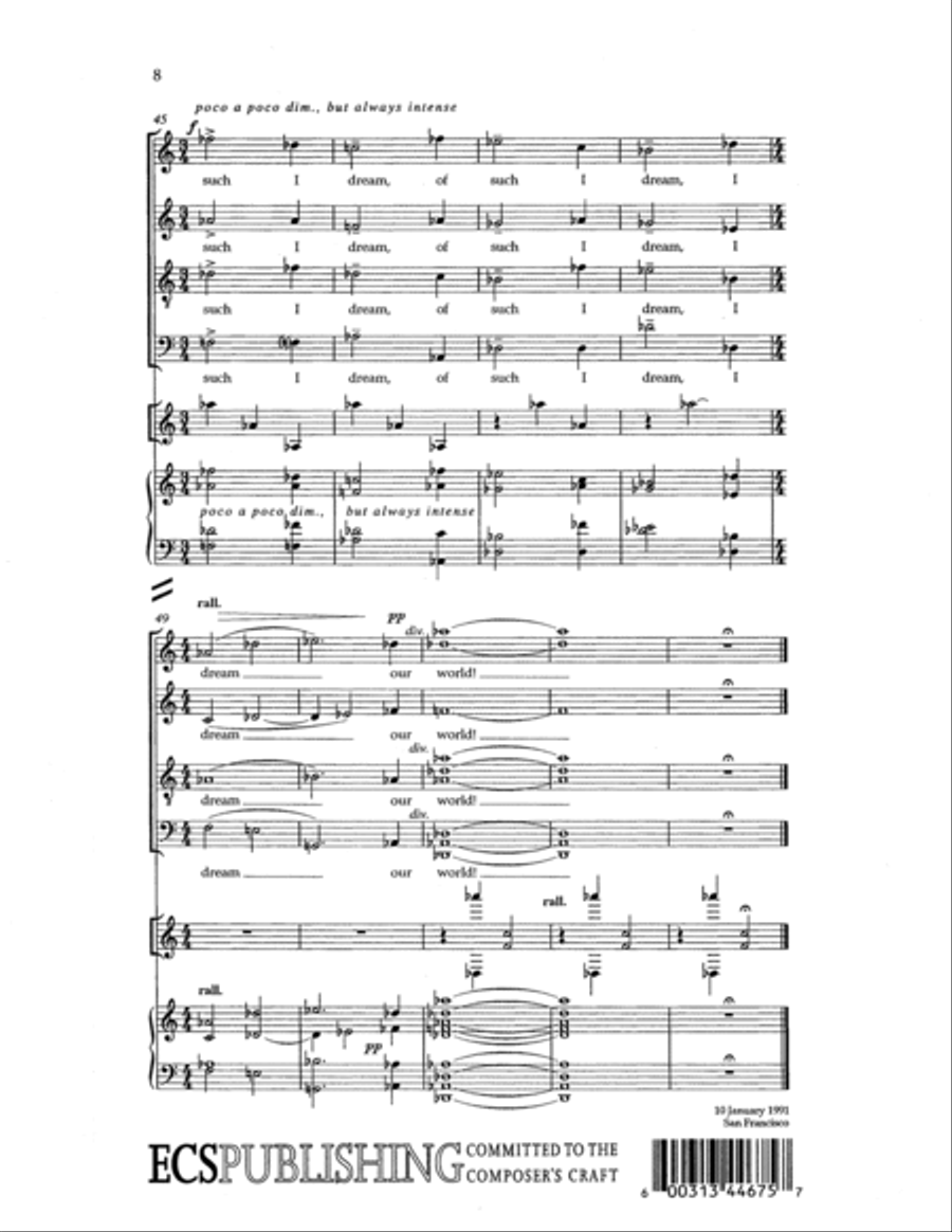 I Dream a World I Dream a World 4-Part scores gallery preview page 9